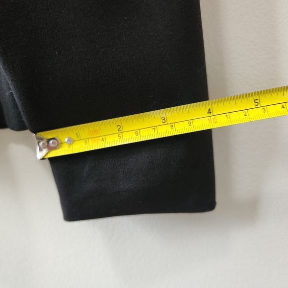 Black Women's Blazer Jacket Sheer Back Size Medium Button Closure Braid Detail - Picture 8 of 8